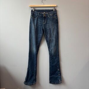Acquaverde Runaway Low Rise Bootcut Jeans with Button Ankle Detail Size 26